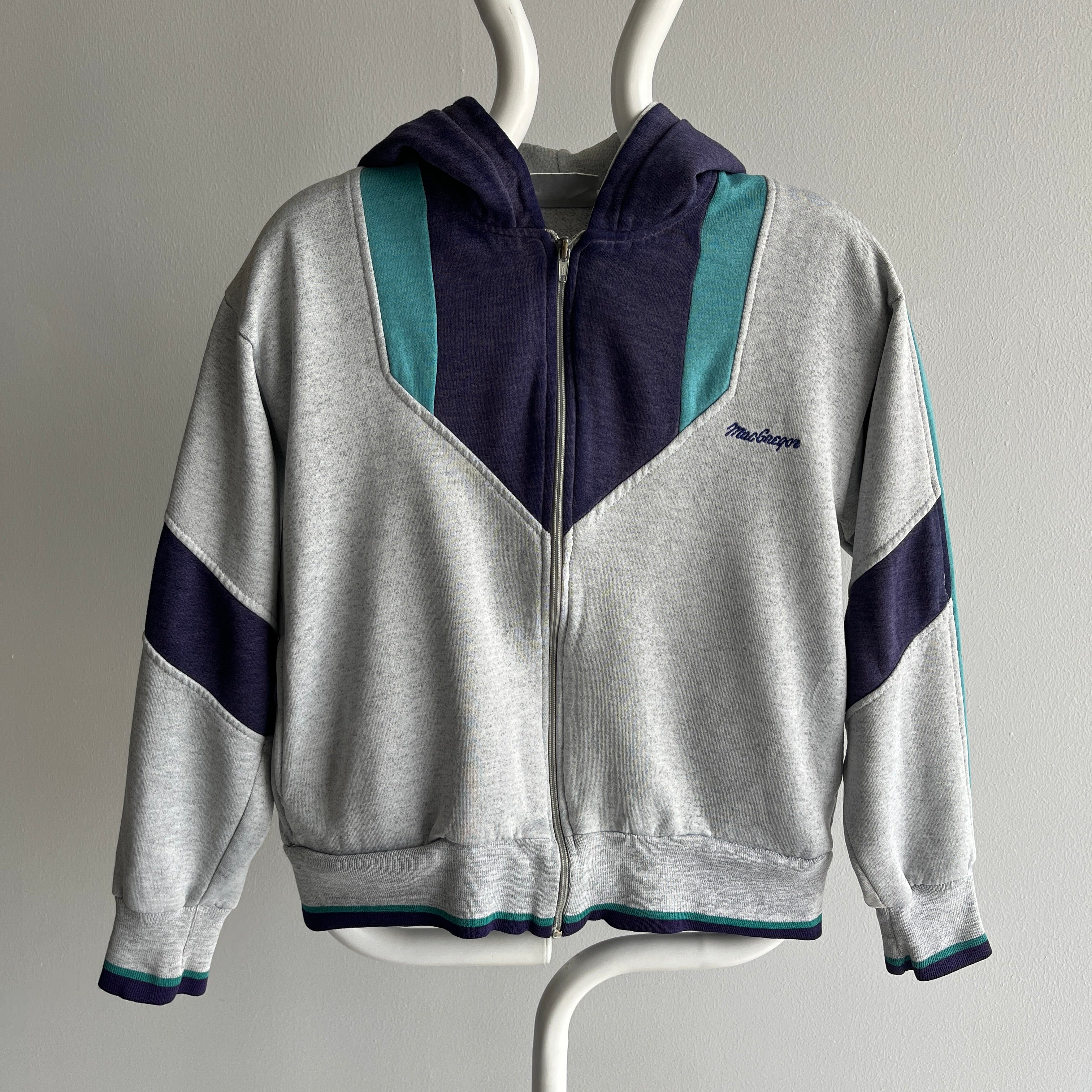 1980s Super Cool Color Block Mac Gregor Hoodie - WOWZA