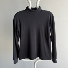 1980's Faded Blank Black Turtleneck by Bobbie Brooks