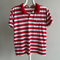 1980s Striped Slouchy Polo Shirt