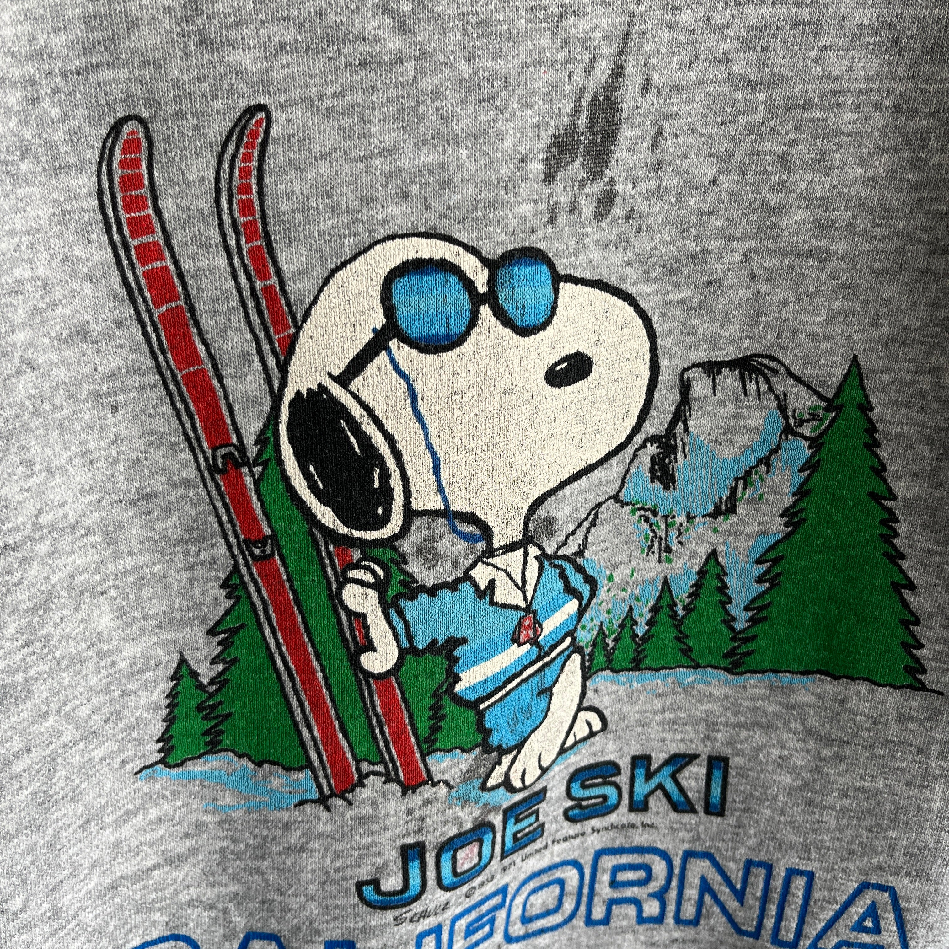 1980s Joe Ski CALIFORNIA Snoopy Sweatshirt - OMFG