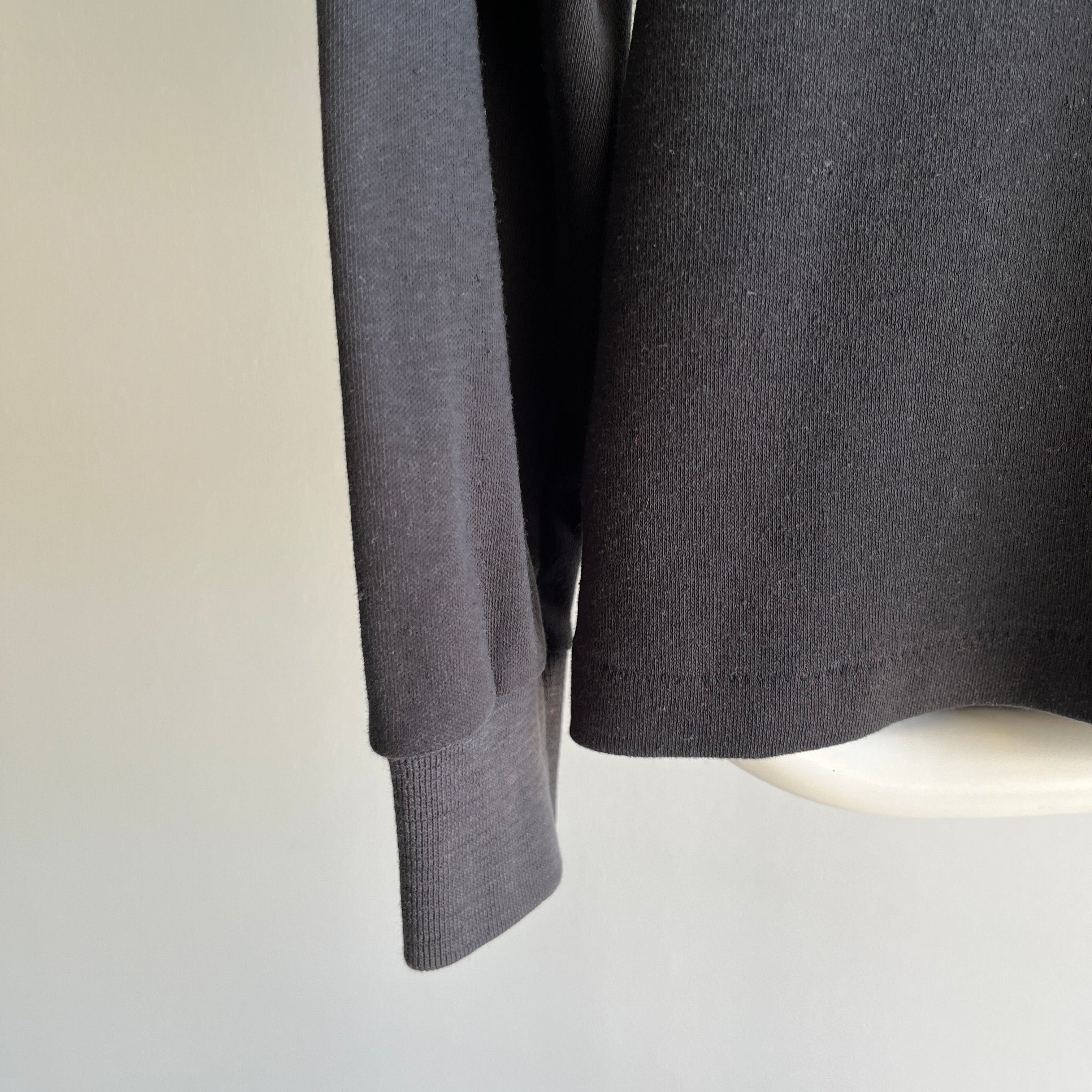 1980's Faded Blank Black Turtleneck by Bobbie Brooks