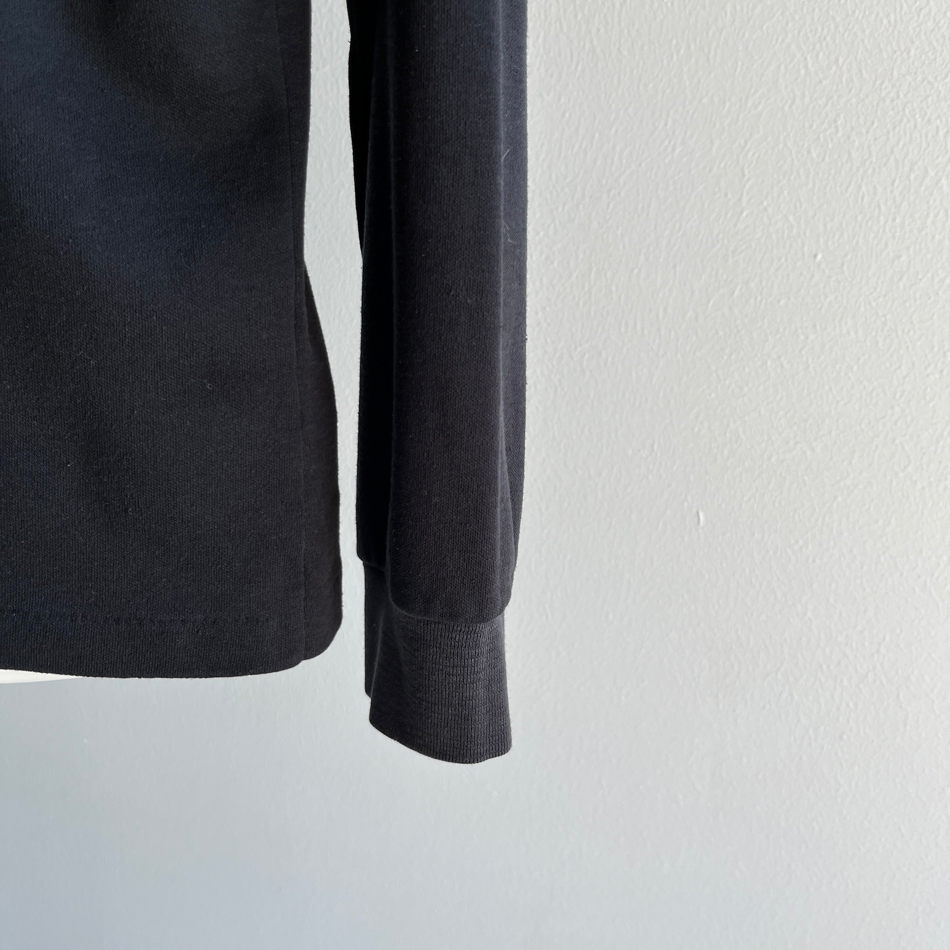 1980's Faded Blank Black Turtleneck by Bobbie Brooks