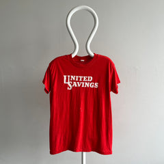 1970s United Savings Paint Stained T-Shirt