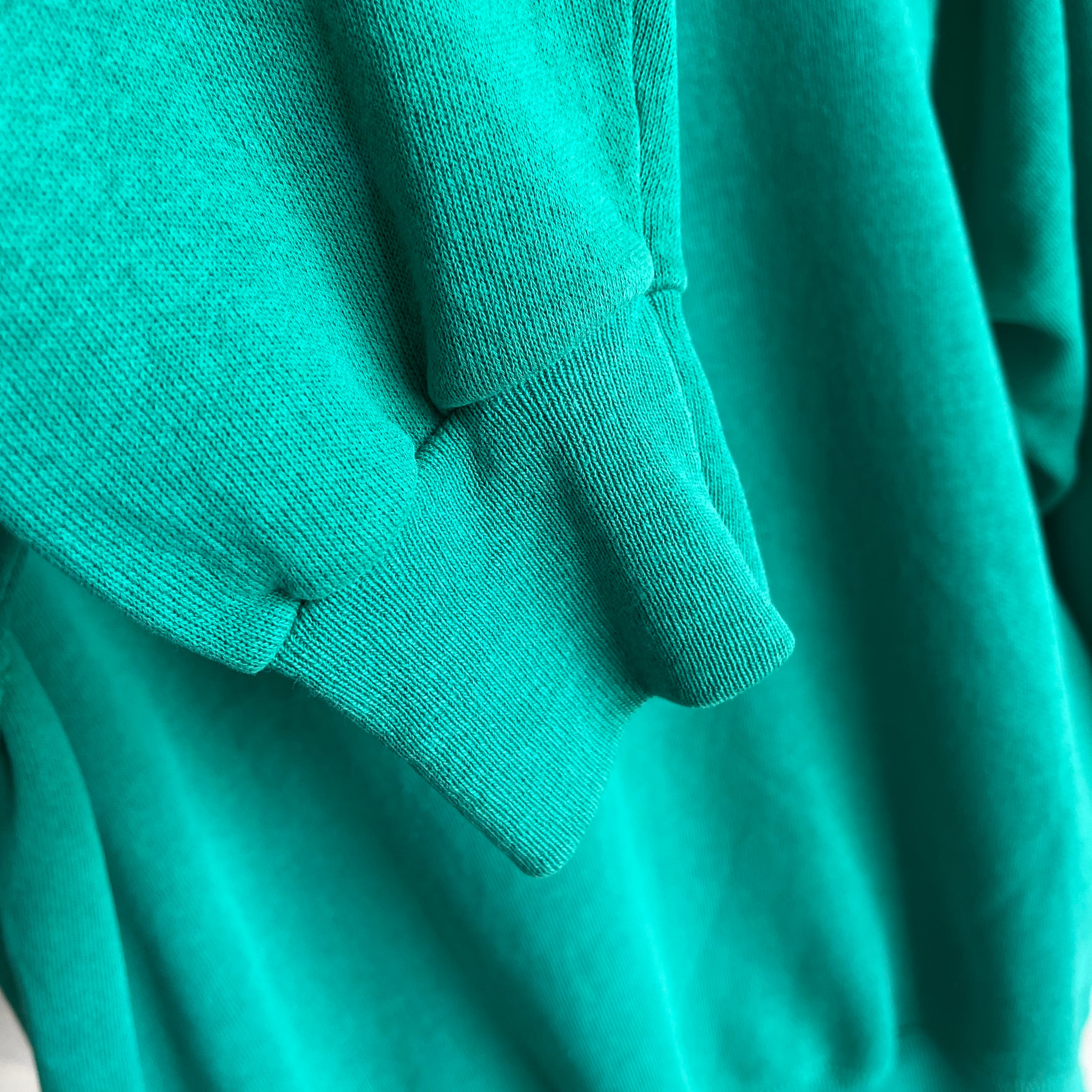 1980s Blank Green/Teal Raglan by Lee Sturdy Sweats