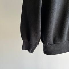 1980s Blank Black Raglan Sweatshirt