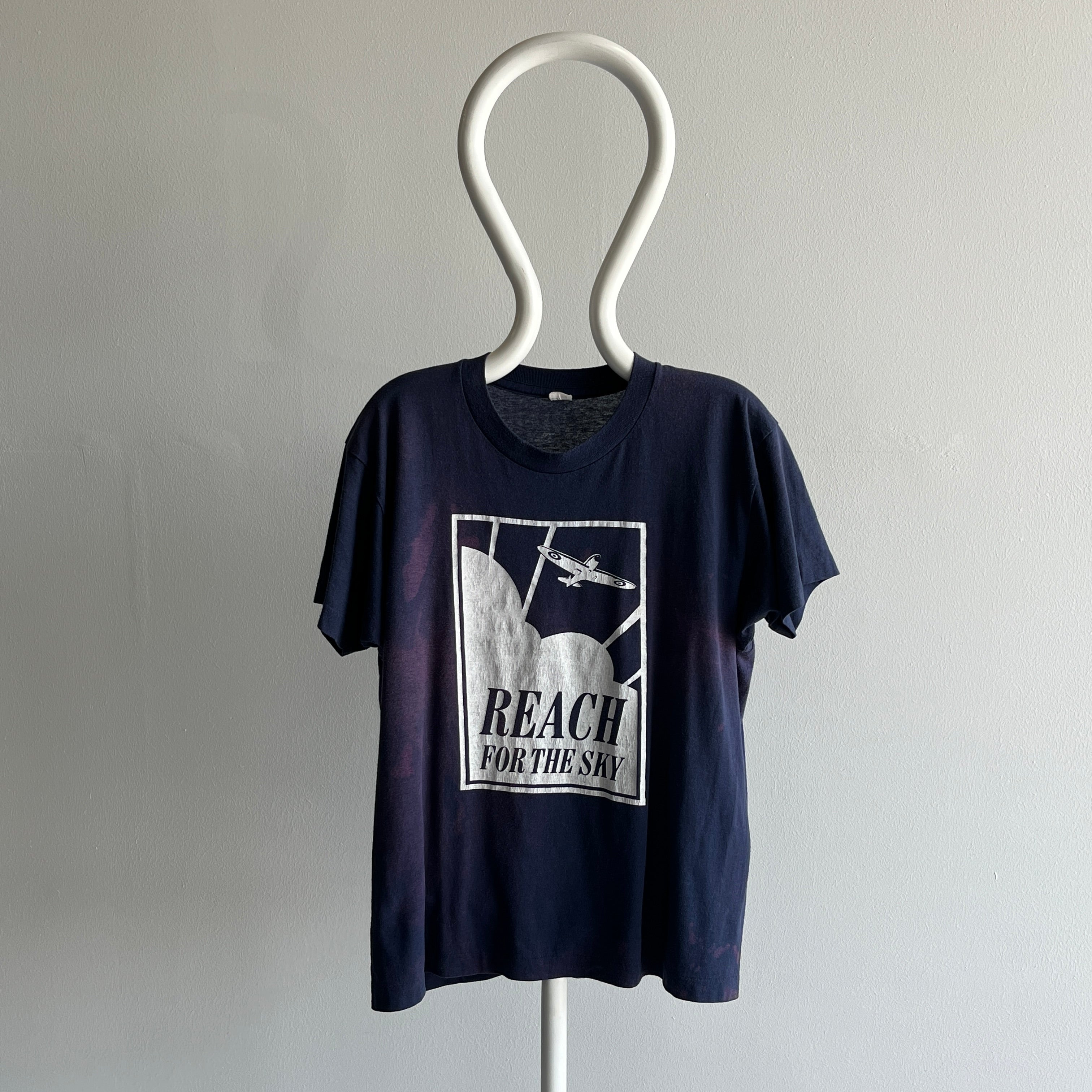 1980s Reach For The Sky Bleach Stained T-Shirt