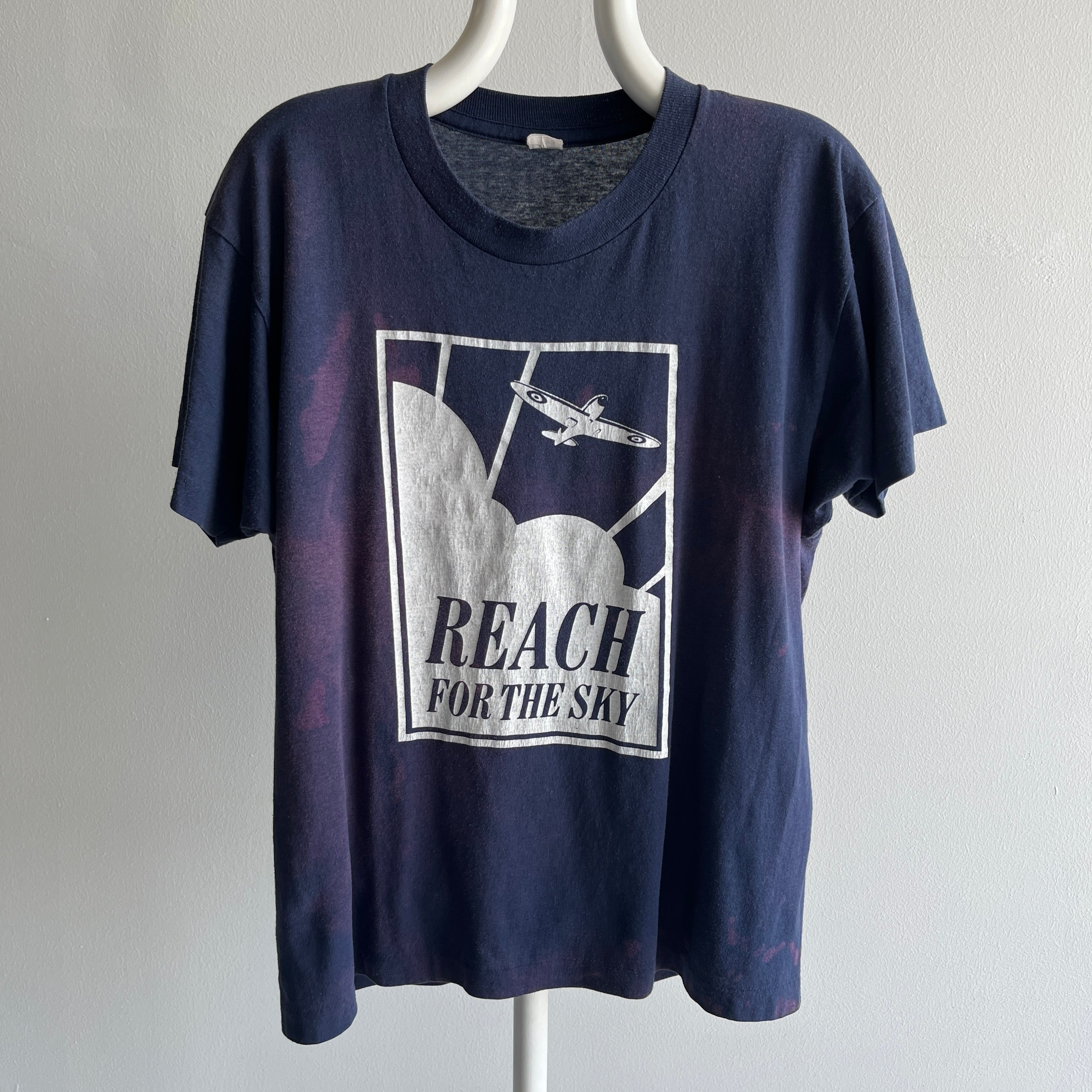 1980s Reach For The Sky Bleach Stained T-Shirt