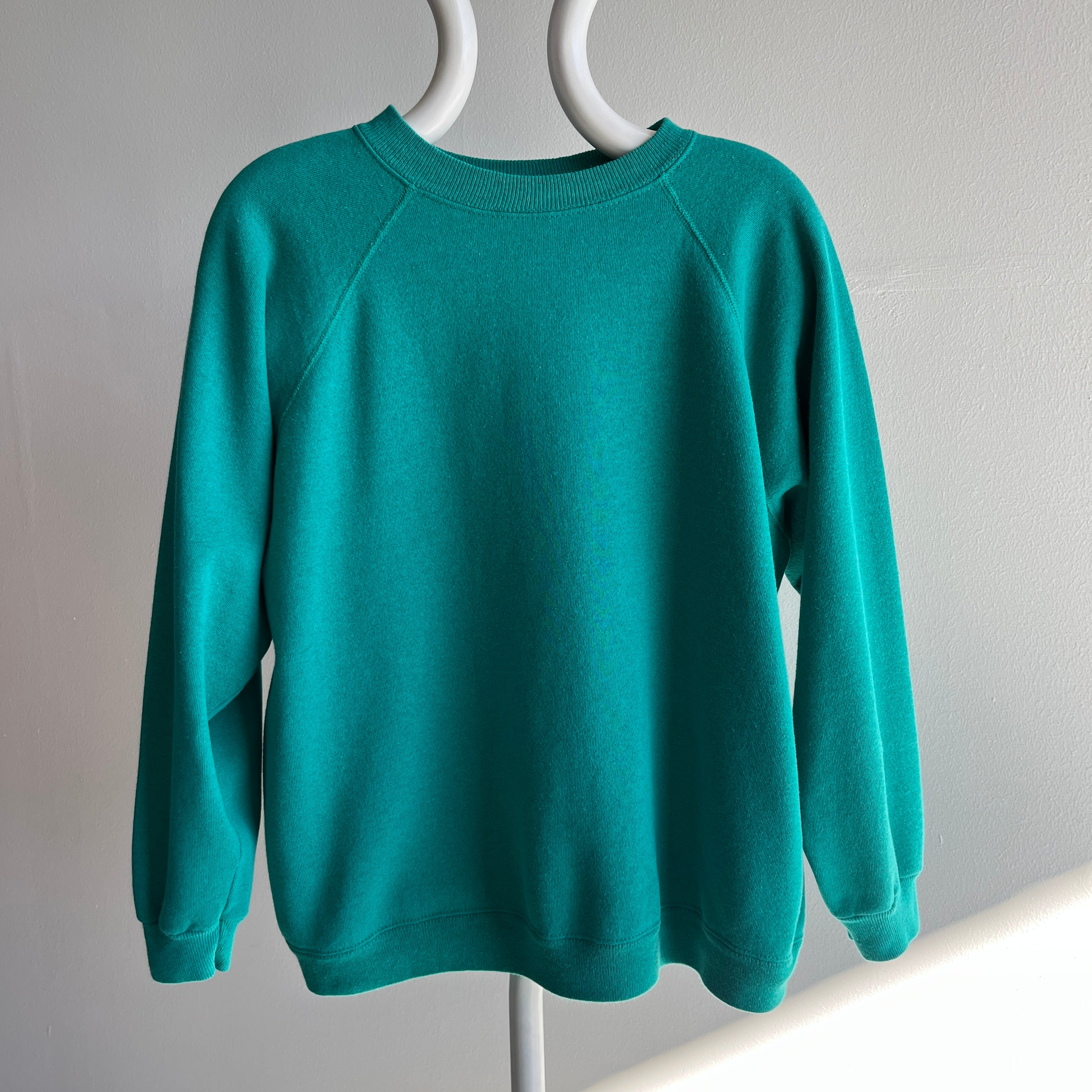 1980/90s Hanes Her Way Lighter Blue/Green Sea Foam Sweatshirt