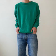 1980s Blank Green Sweatshirt