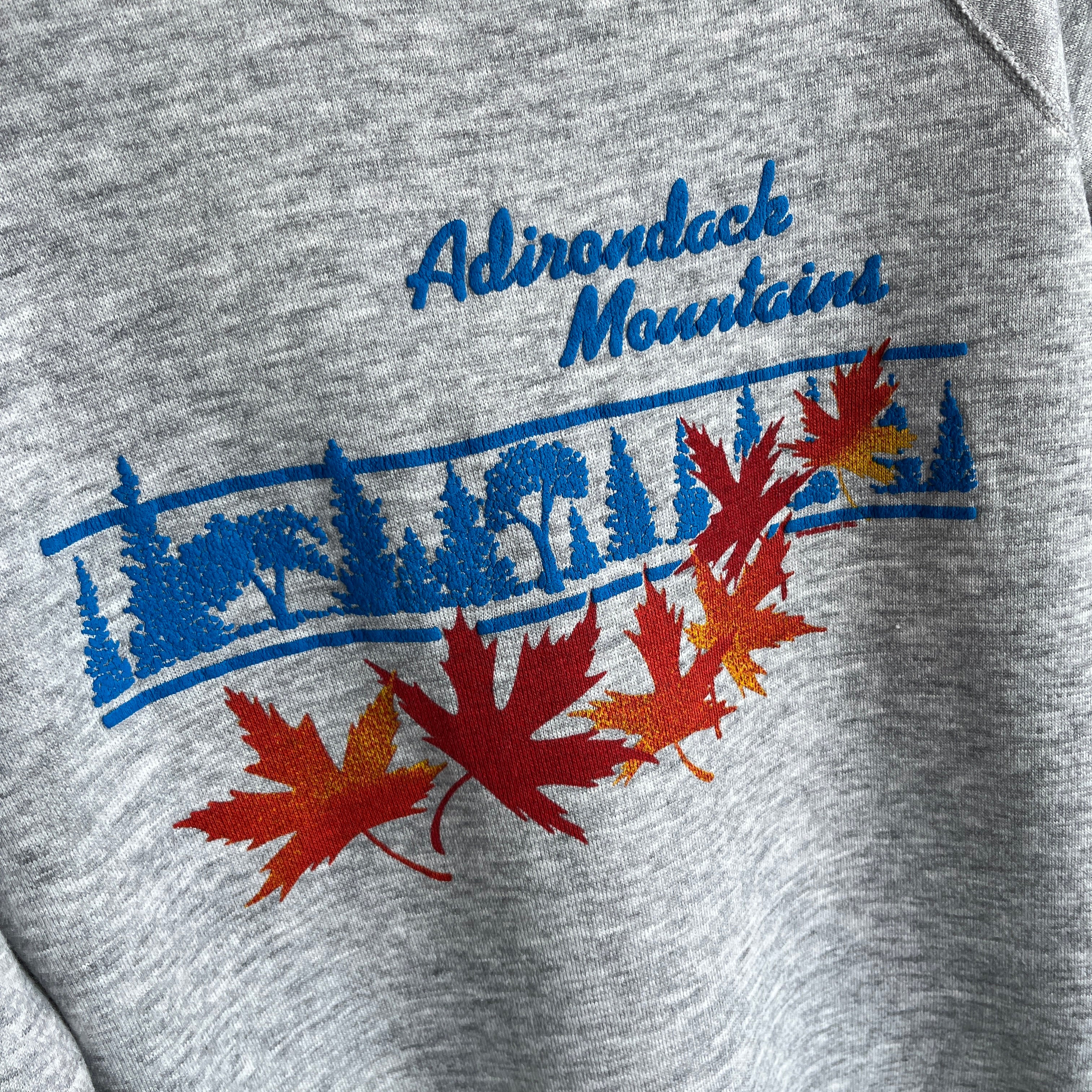 1980s Adirondack Mountains Sweatshirt on a Bassett Walker