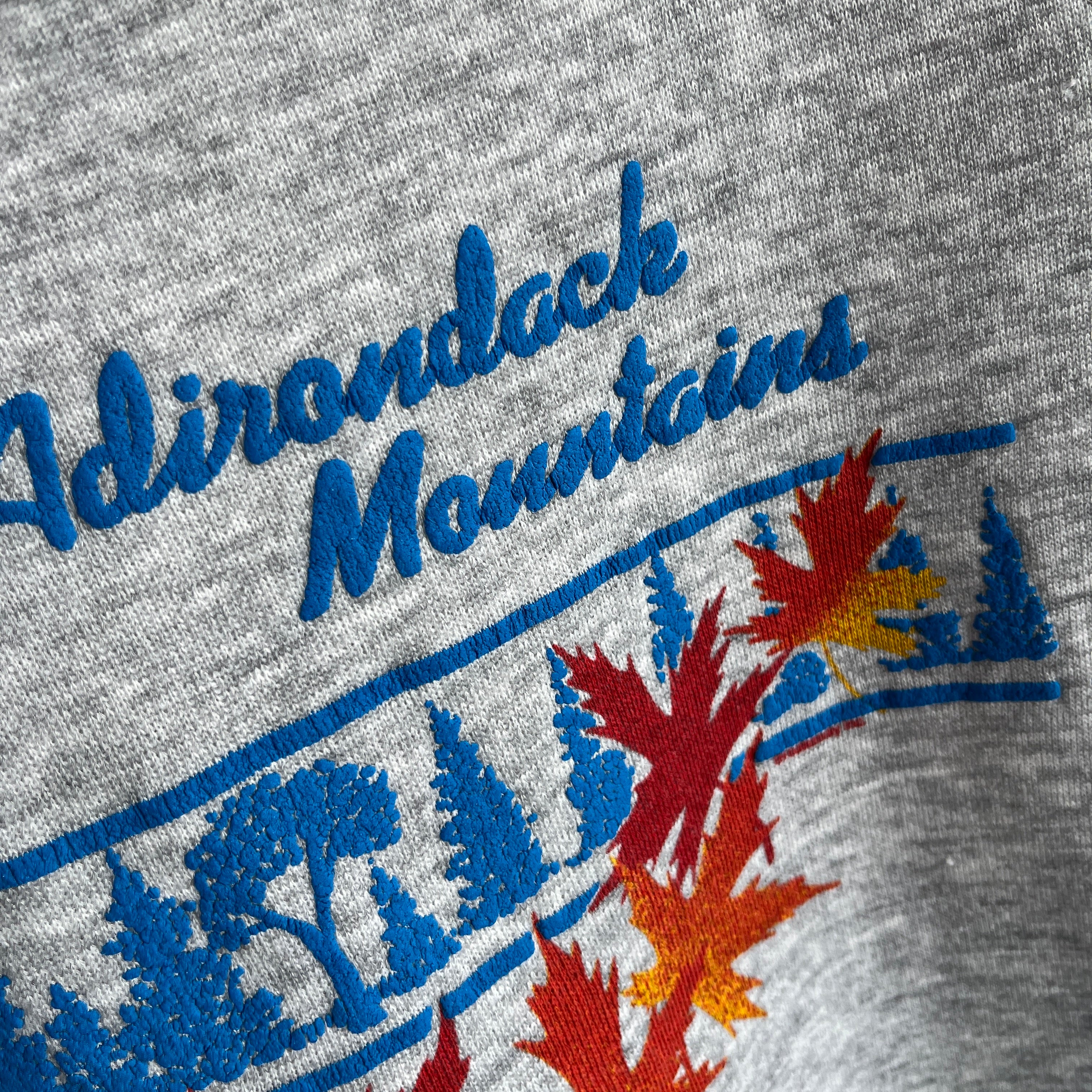 1980s Adirondack Mountains Sweatshirt on a Bassett Walker
