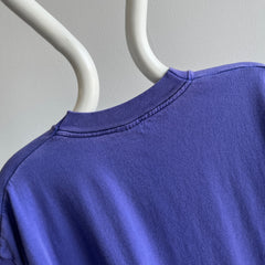 1980s Iris Colored Purple/Blue Cotton Muscle Tank Top by FOTL