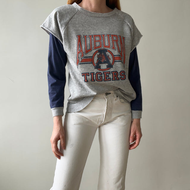 1980s Paper Thin Auburn Tigers Layered Sweatshirt/Shirt - TWOFER