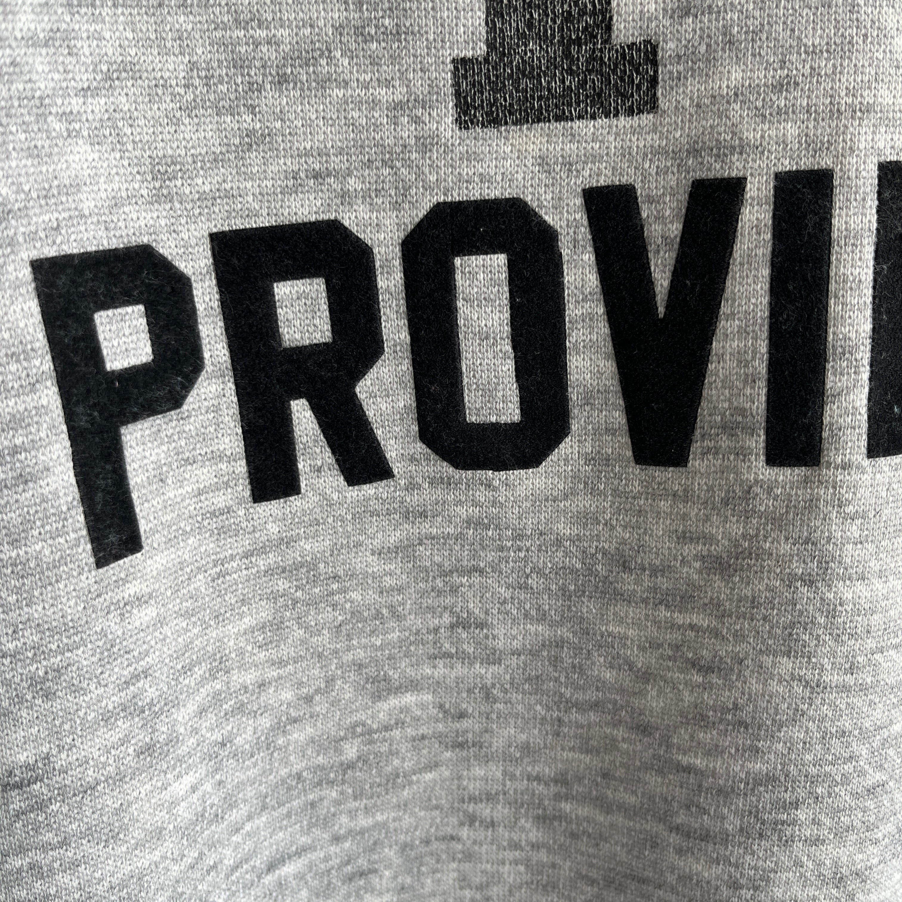 1980s DIY I LOVE PROVIDENCE Cut Neck Sweatshirt