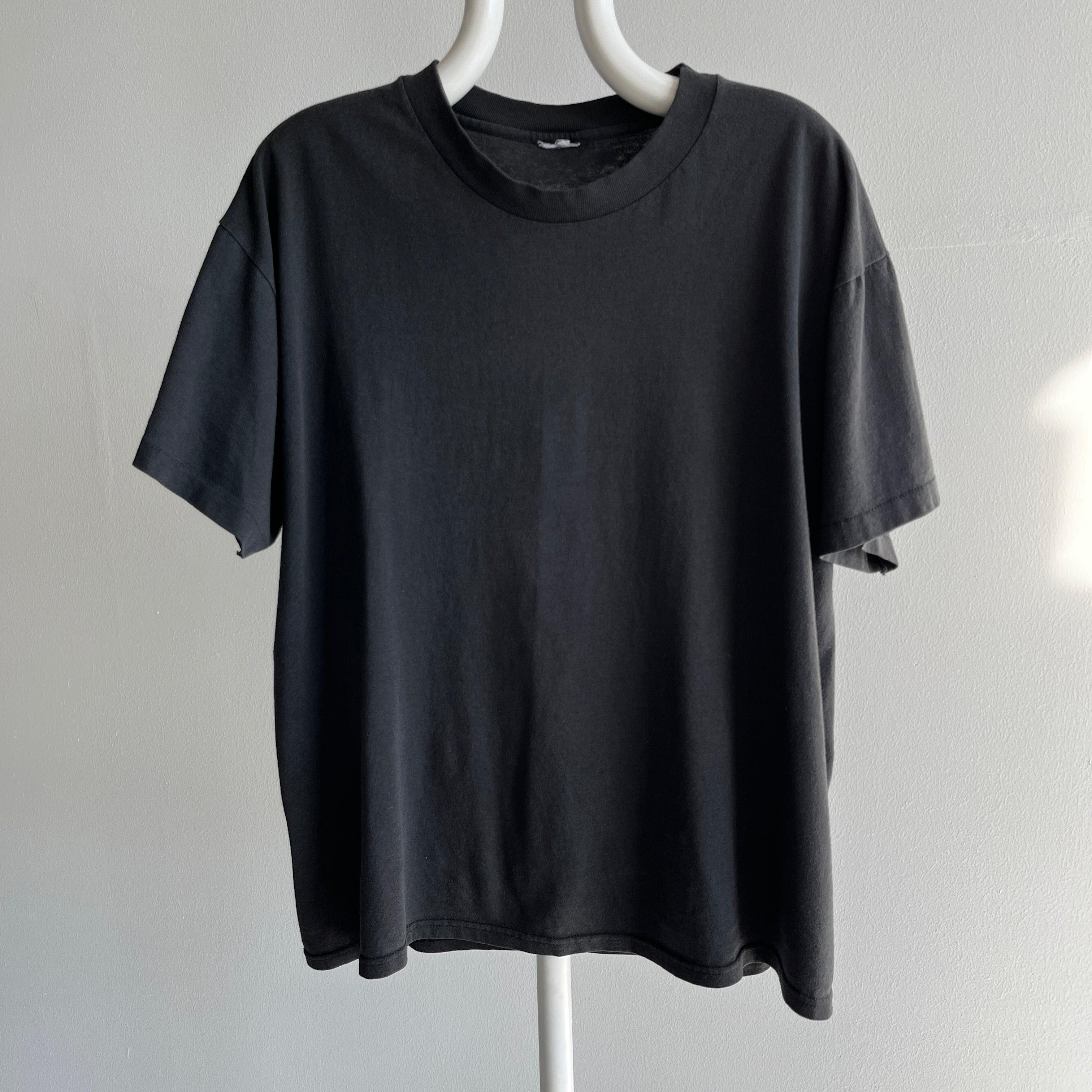 1990s Blank 50/50 Black T-Shirt