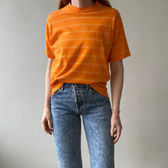 1970s Orange Striped T Shirt
