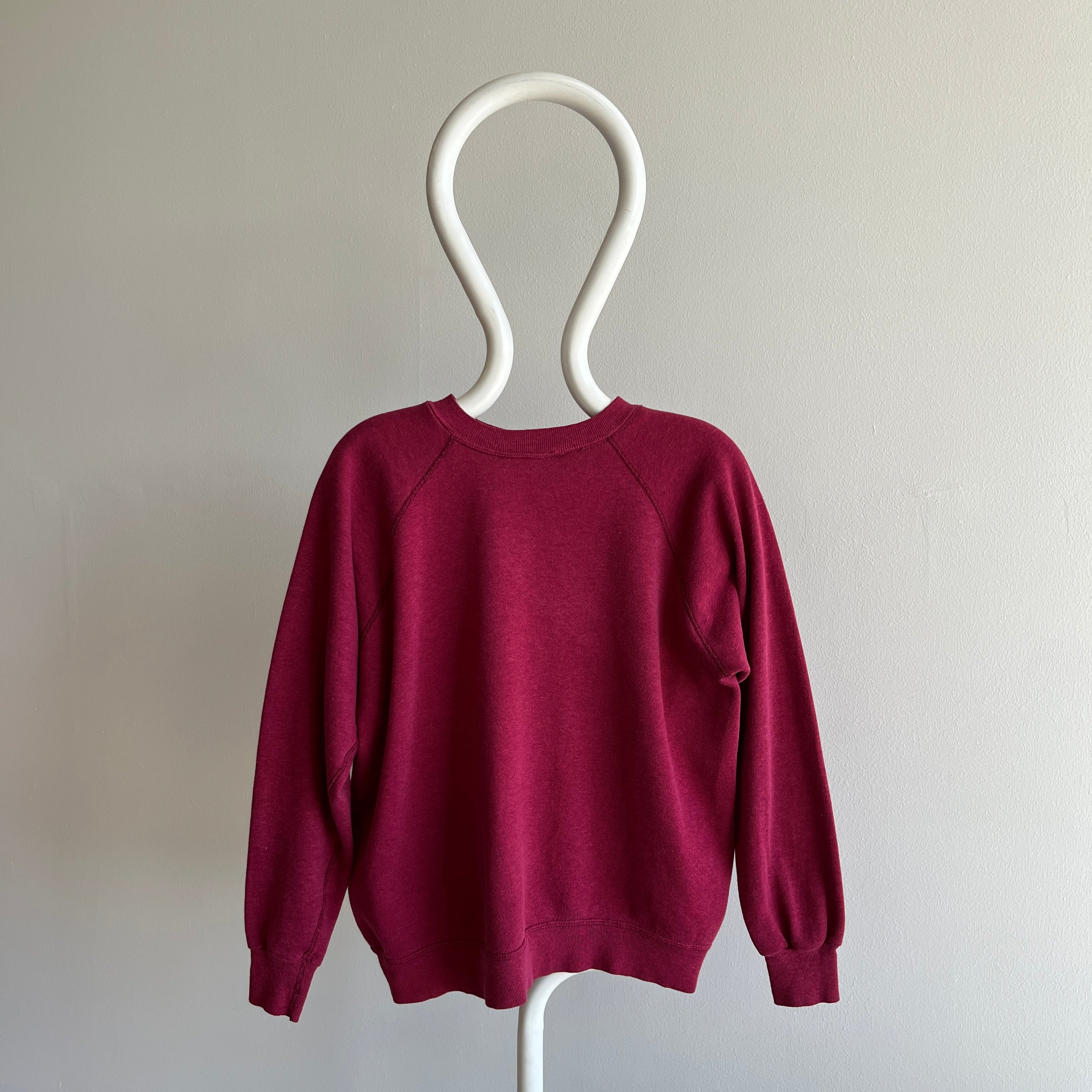 1970/80s Blank Magenta Raglan Sweatshirt