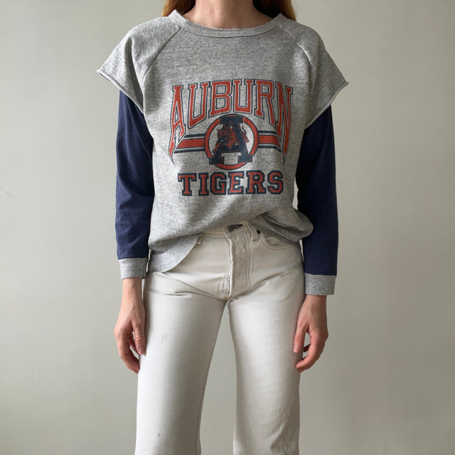 1980s Paper Thin Auburn Tigers Layered Sweatshirt/Shirt - TWOFER