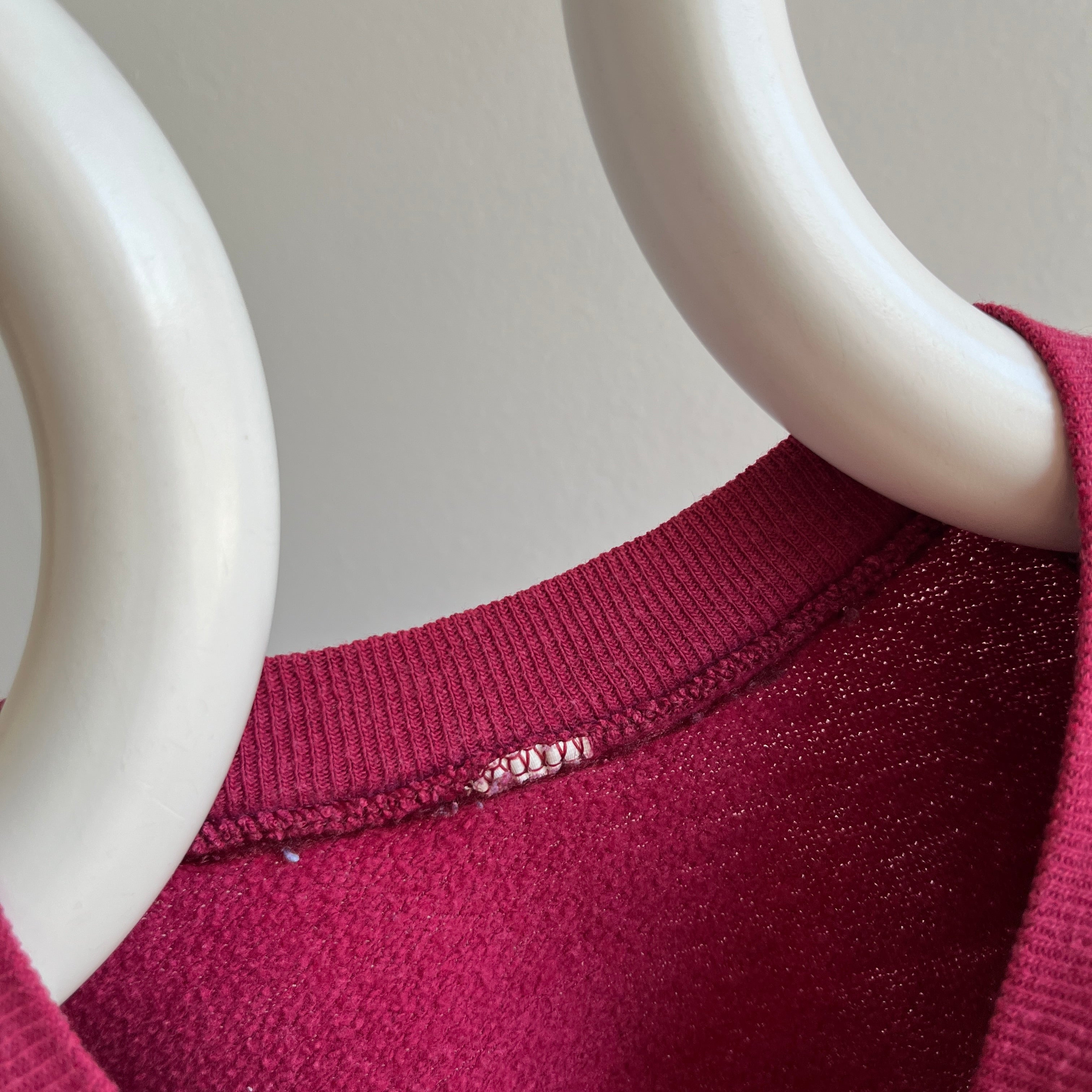 1970/80s Blank Magenta Raglan Sweatshirt