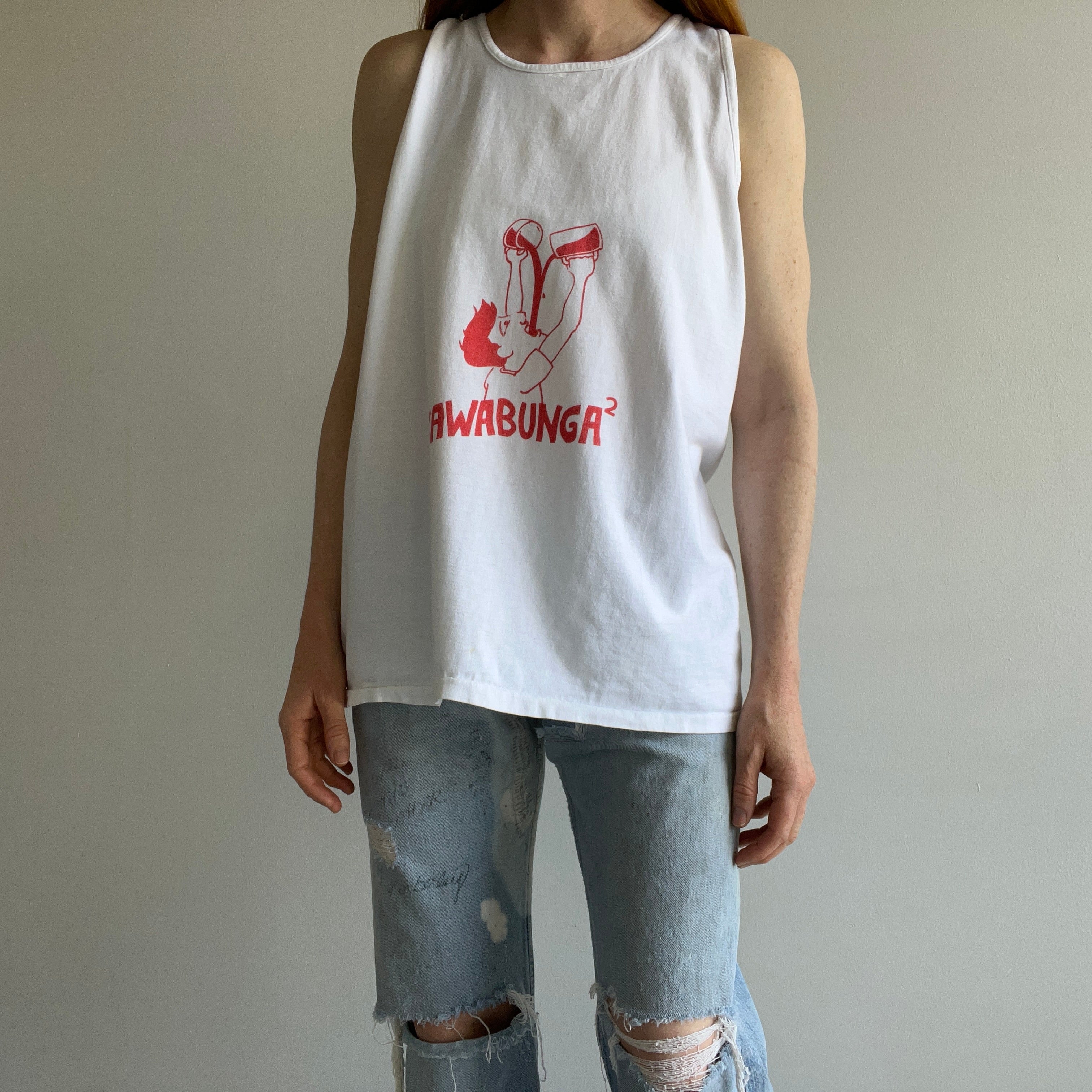 1980s Kawabunga Front and Back Tank Top - The Backside!