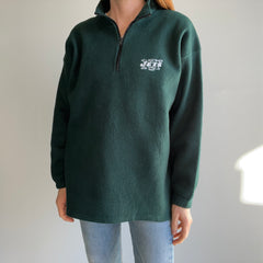 1980s ADIDAS x New York Jets Sherpa Fleece 1/4 Zip - Like, WOW