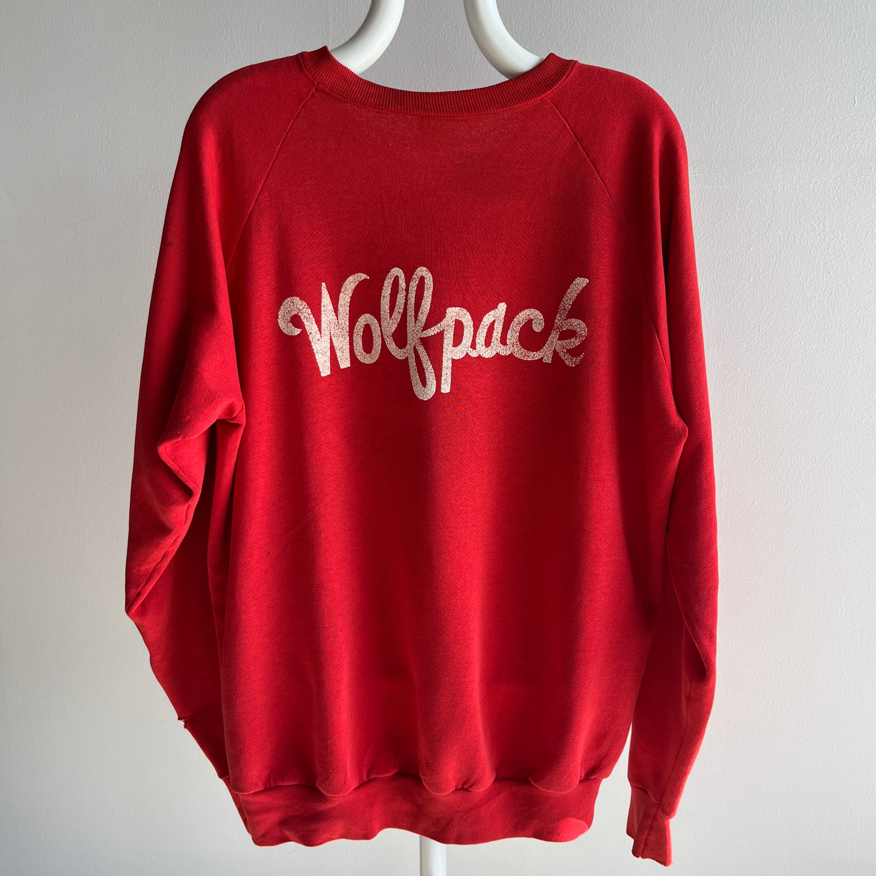 1980s Wolfpack Destroyed and Thinned Out Sweatshirt