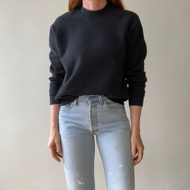 1990s Blank Black Sweatshirt - !!!