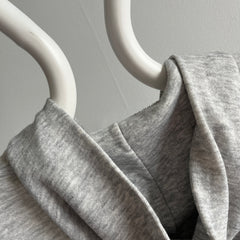 1980s Thinned Out Super Slouchy Blank Gray Hoodie