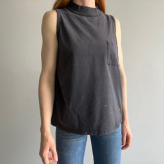 1980s USA Made Gap Faded Mock Neck Tank Top - THIS