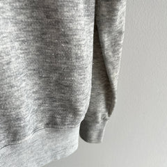 1980s Thinned Out Super Slouchy Blank Gray Hoodie