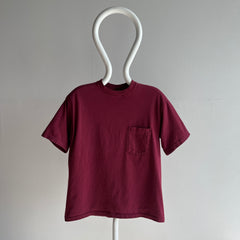 1990s Eggplant USA Made Gap Pocket T-Shirt