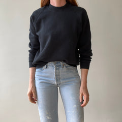00s Heavy Weight Blank Black Sweatshirt par FOTL - Structuré