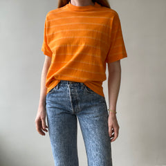 1970s Orange Striped T Shirt