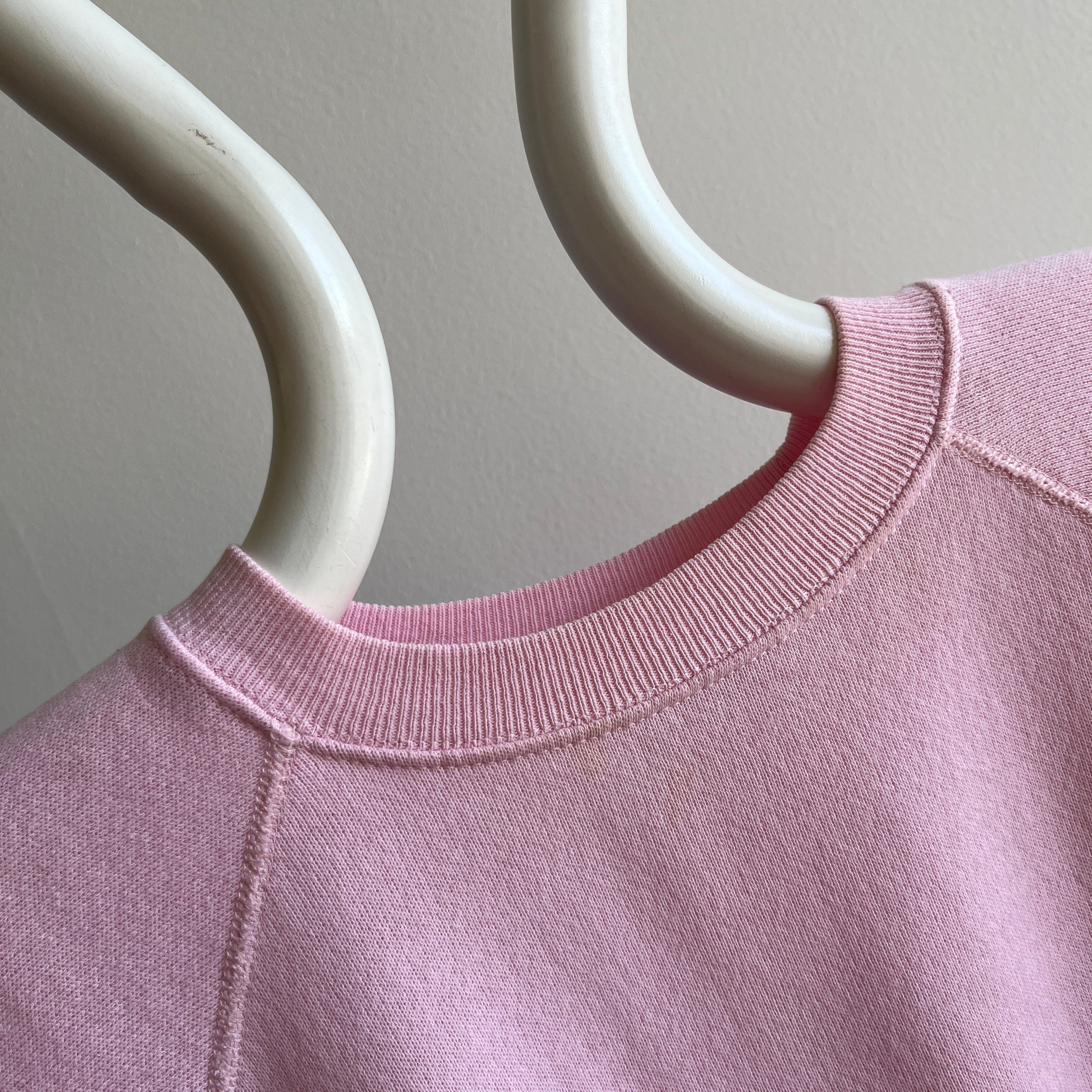 1980s Baby Pink Smaller Raglan by Hanes