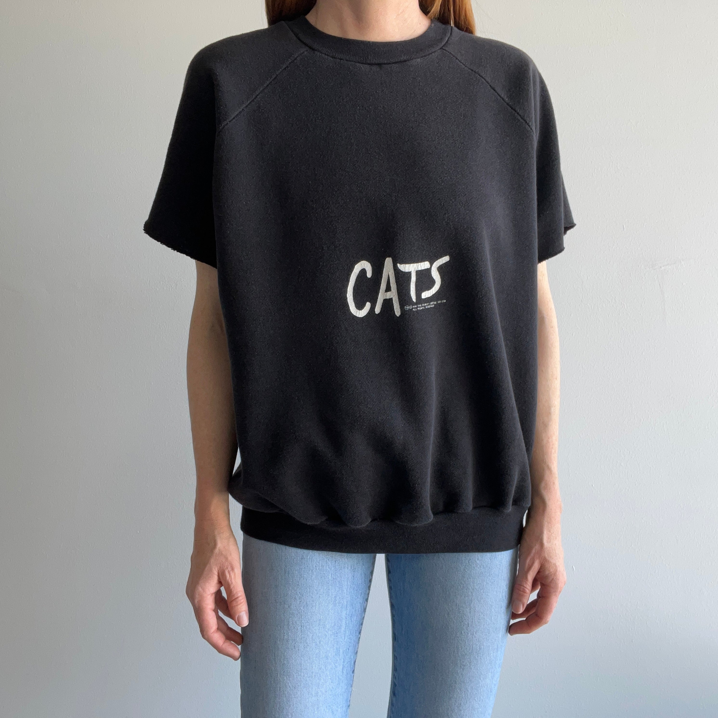 1991 Cats The Musical Cut Sleeve DIY Warm Up Sweatshirt