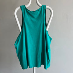 1980/90s Jerzees Teal Cotton Racerback Tank Top