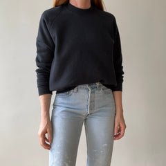 00s Heavy Weight Blank Black Sweatshirt par FOTL - Structuré