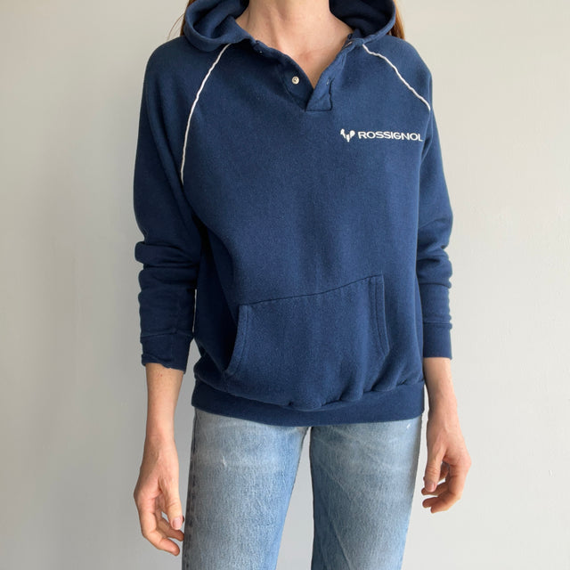 1970/80s Rossignol Ski Henley Hoodie - Oh My!