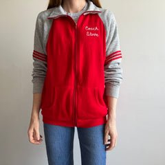 1970s Coach Steve Chainstitch Zip Up Warmup Brand Sweatshirt