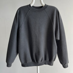 1990s Deep Gray/Faded Black Blank Sweatshirt