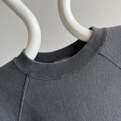 1990s Deep Gray/Faded Black Blank Sweatshirt