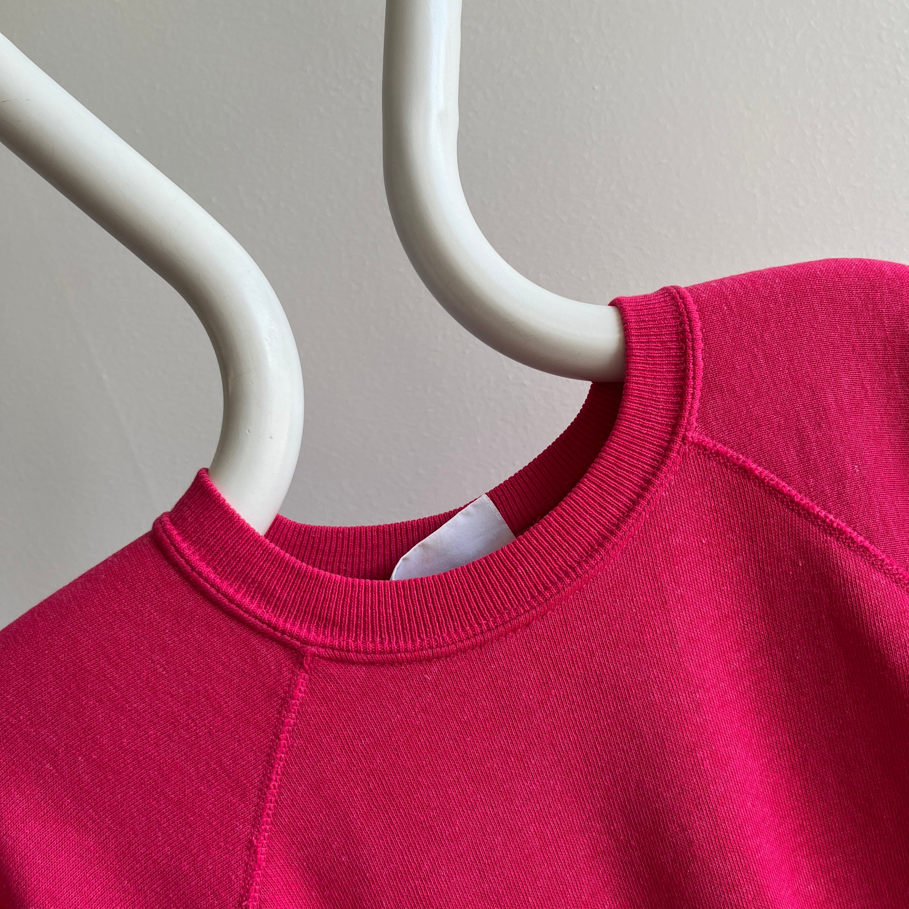 1980s Hot Pink Sweatshirt Dress By Bassett Walker - Oh My!