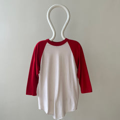 1970s/80s Red and White Three Quarter Sleeve T Shirt
