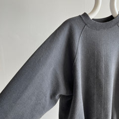 1990s Deep Gray/Faded Black Blank Sweatshirt