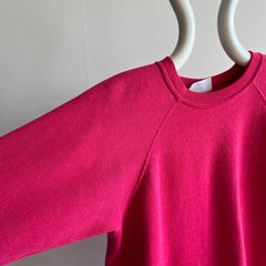 1980s Hot Pink Sweatshirt Dress By Bassett Walker - Oh My!