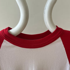 1970s/80s Red and White Three Quarter Sleeve T Shirt