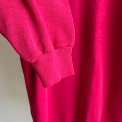 1980s Hot Pink Sweatshirt Dress By Bassett Walker - Oh My!