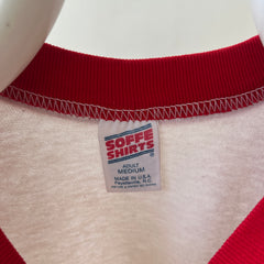1970s/80s Red and White Three Quarter Sleeve T Shirt