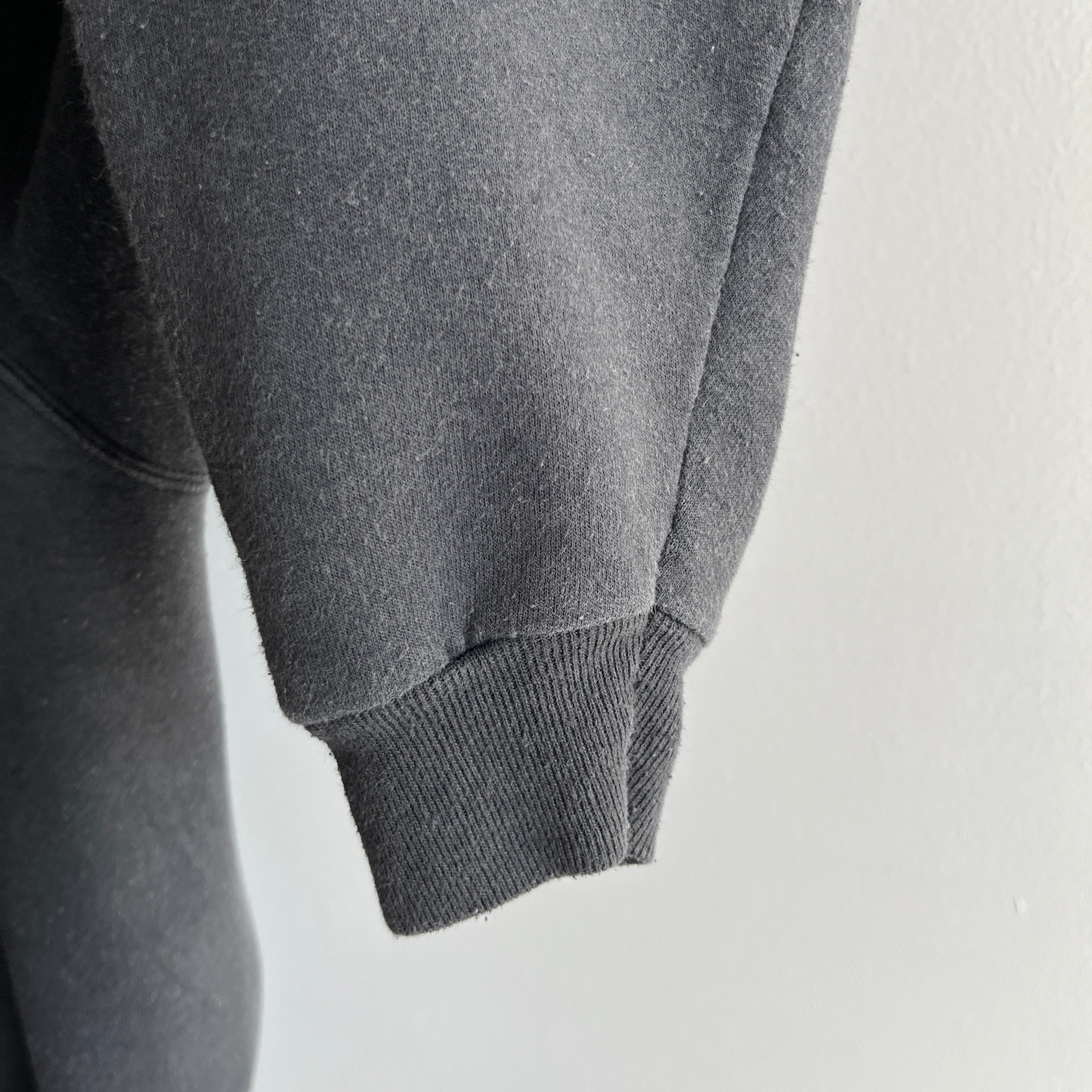 1990s Deep Gray/Faded Black Blank Sweatshirt