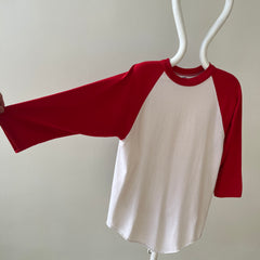 1970s/80s Red and White Three Quarter Sleeve T Shirt